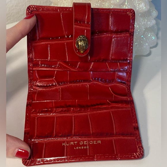 NWT Kurt Geiger Leather Croc Embossed Card Holder - Picture 5 of 11